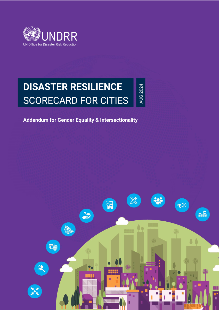 Cover for Disaster Resilience Scorecard for Cities on Gender Equality and Intersectionality