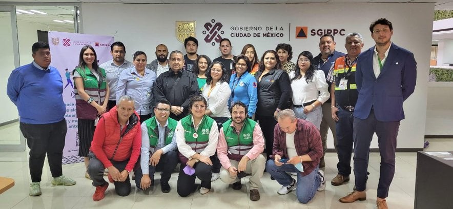 Participants in Mexico City’s technical workshop to assess resilience capacities with MCR2030