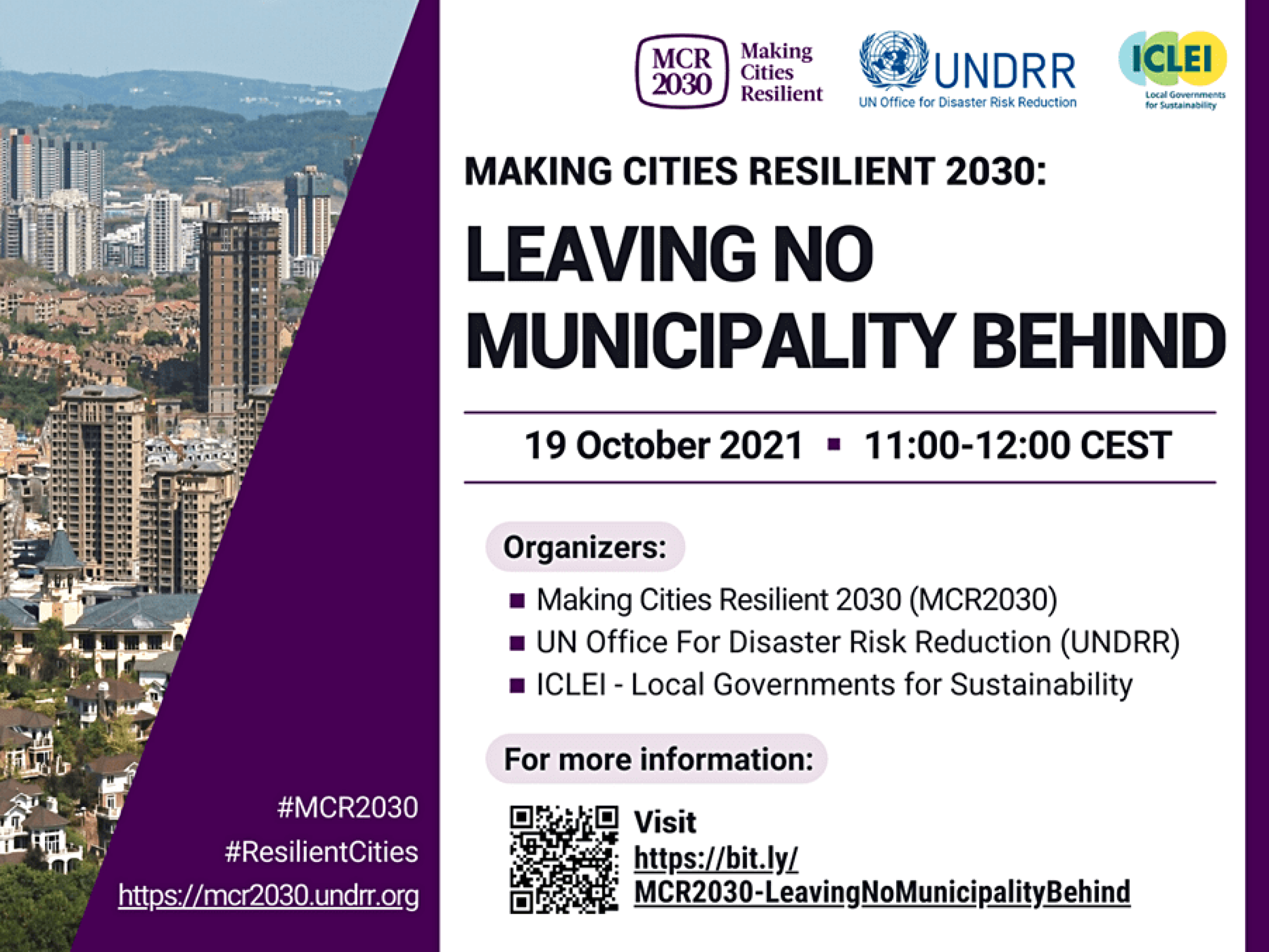 Banner for MCR2030 webinar on Leaving No Mulicipality Behind