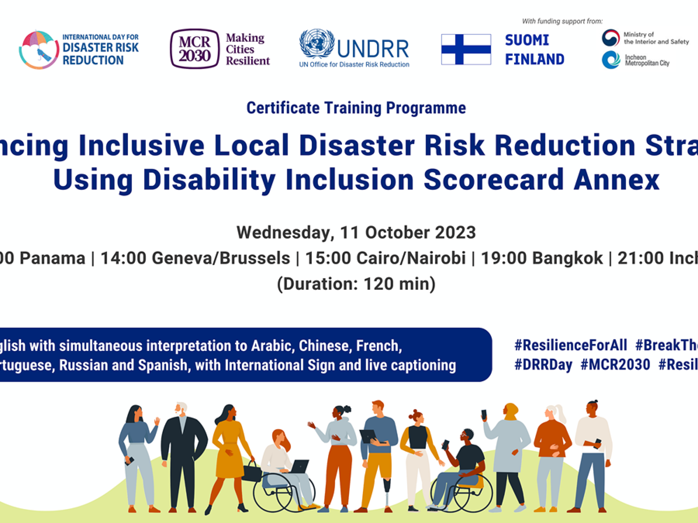 Banner for Training on Enhancing Inclusive Local Disaster Risk Reduction Strategies Using Disability Inclusion Scorecard Annex