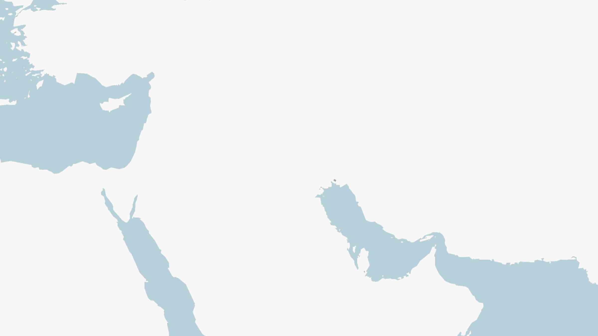 A blank map of the Arab states region 