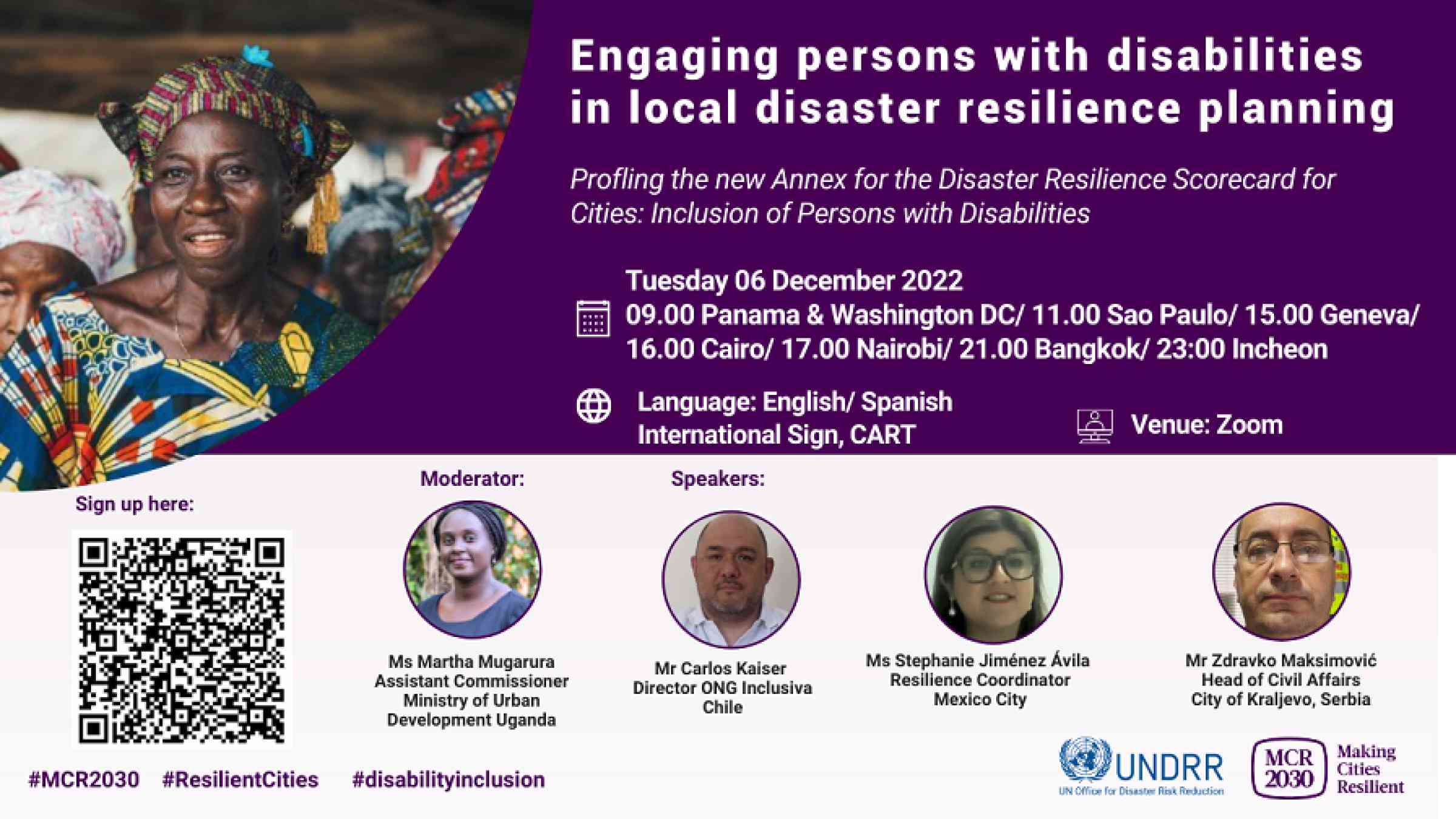 Engaging persons with disabilities on local disaster resilience planning