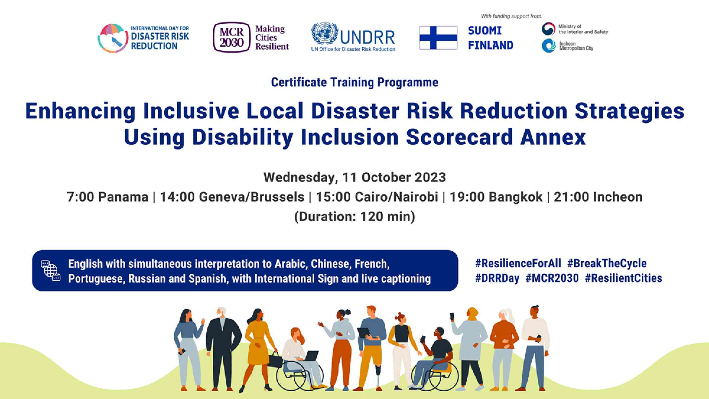 Banner for Training on Enhancing Inclusive Local Disaster Risk Reduction Strategies Using Disability Inclusion Scorecard Annex