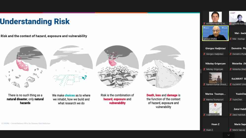 screenshot during the MCR2030 online training for Nicosia