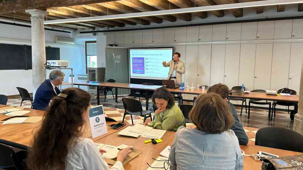 Expert is presenting during the SME workshop