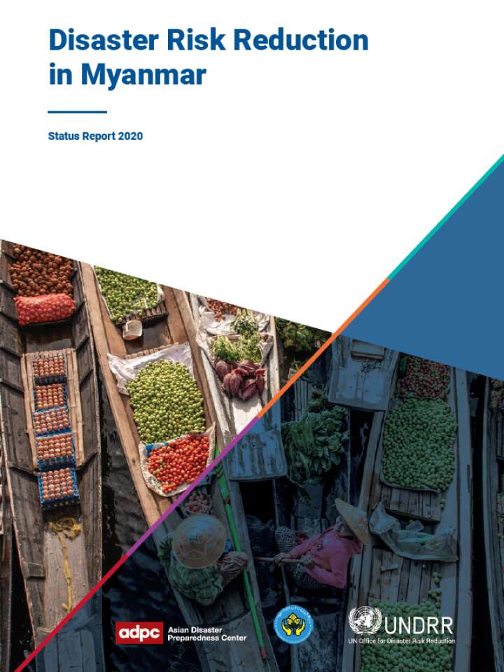 Cover of Disaster Risk Reduction in Myanmar Status Report 2020