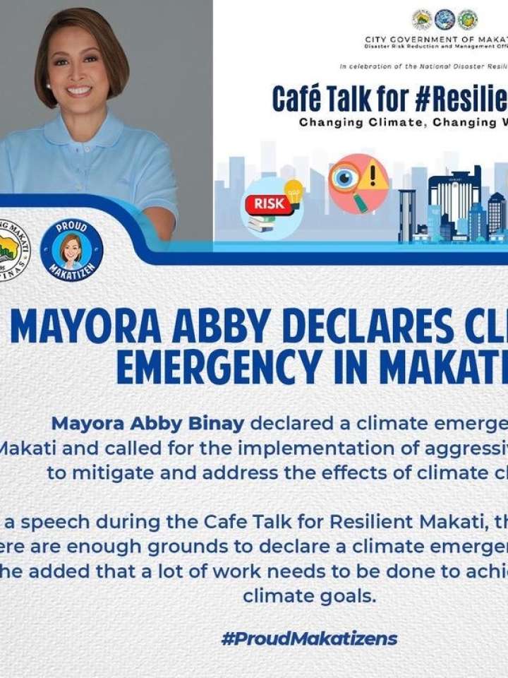 Makati Mayor Abby Binay declares Climate Emergency